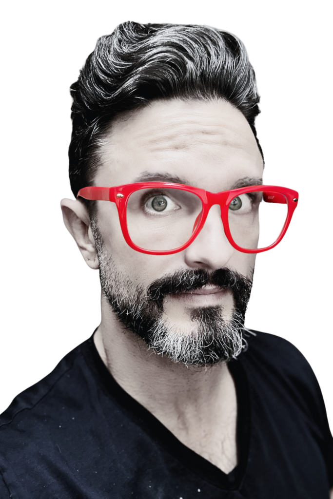 headshot of marc scheff with red glasses