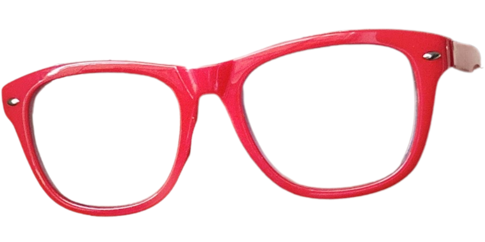 red glasses